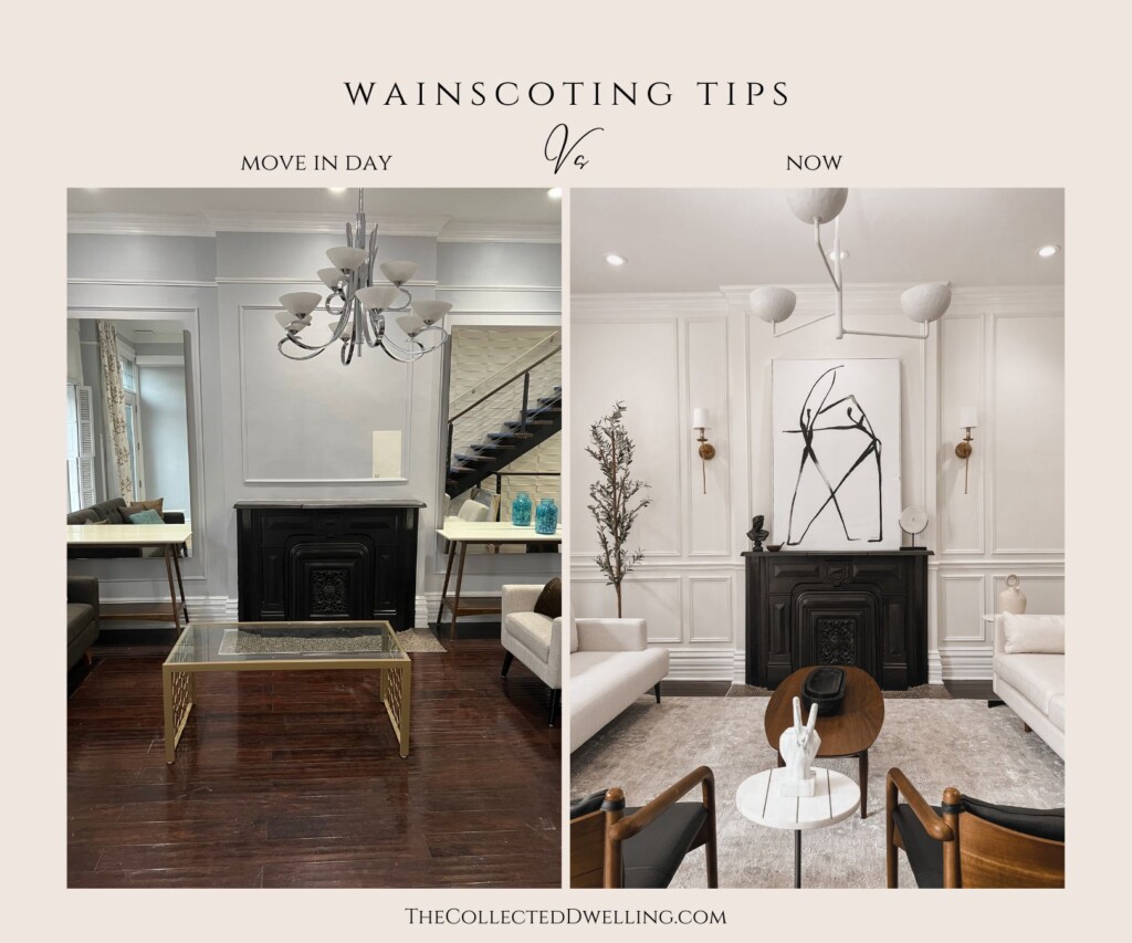 Wainscoting Before and After - Tips and Tricks